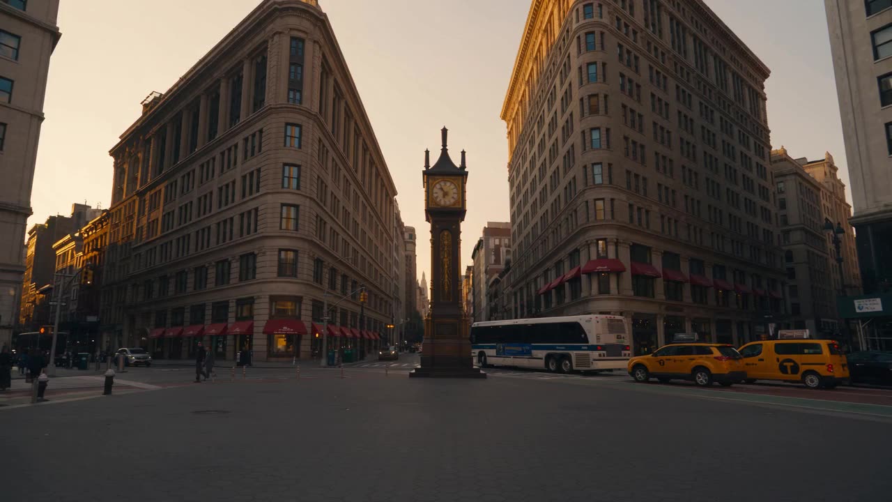 Herald Square, Manhattan, à l’heure dorée